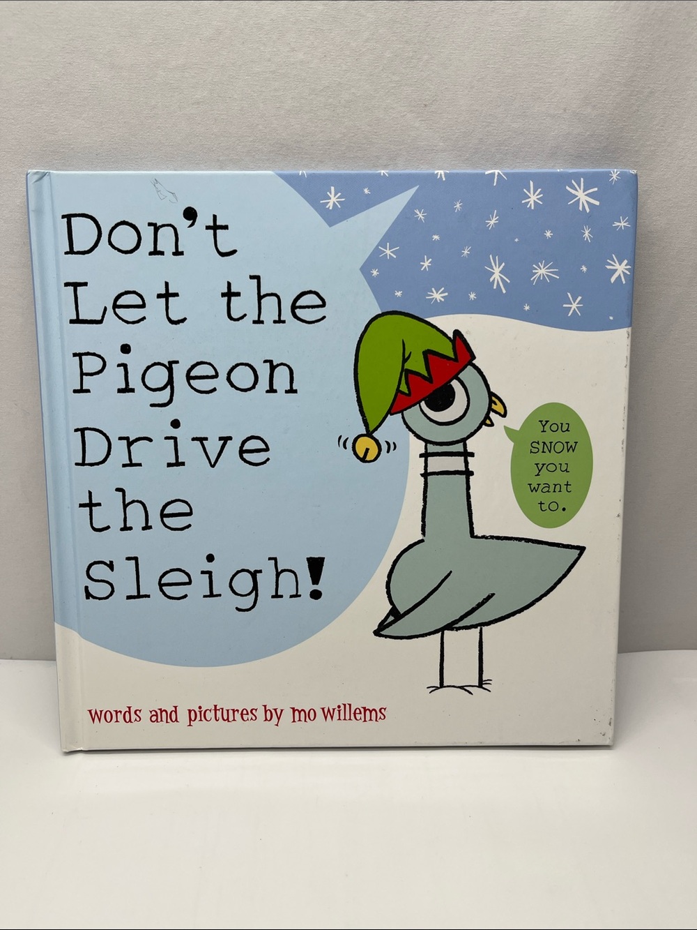 Don't Let the Pigeon Drive the Sleigh! - Light Blue Holiday Picture Book